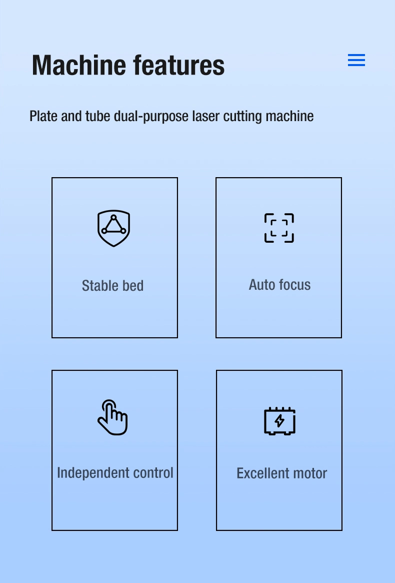 High Accuracy Fiber Laser Metal Plate & Tube Integrated Cutting Machine