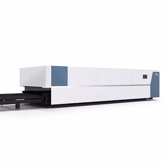 Máquina de corte a laser de fibra de folha de metal 6kw 8kw 12kw com cobertura de proteção total
